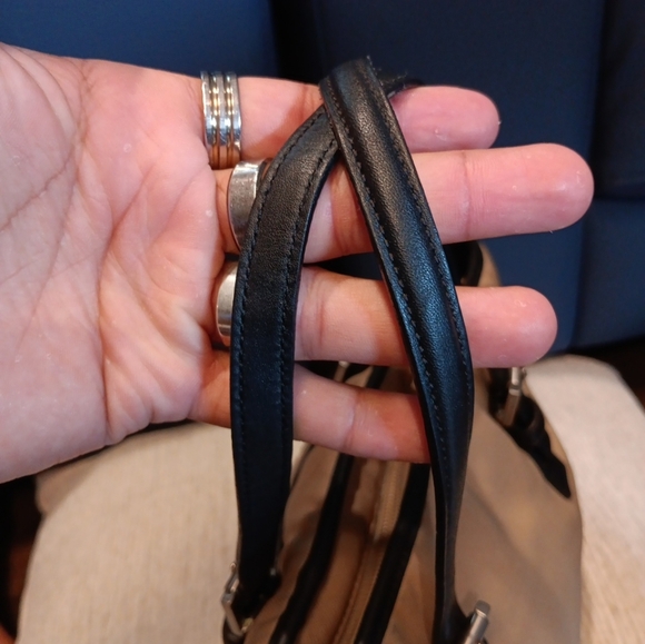 Vintage Coach Limited Edition Tan and Black Tote Bag Hand Bag - Picture 6 of 9